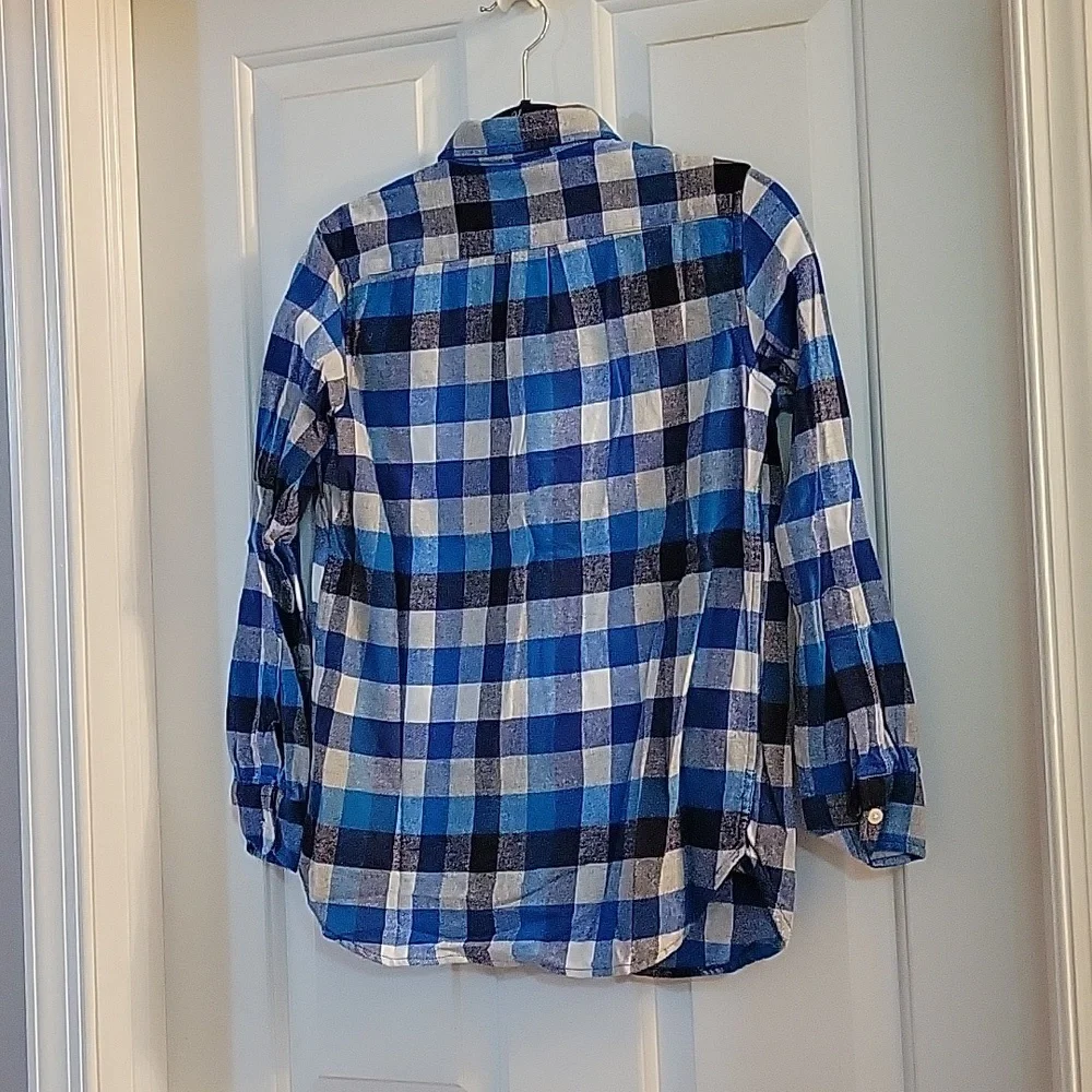 Gap blue plaid flannel xl/12
